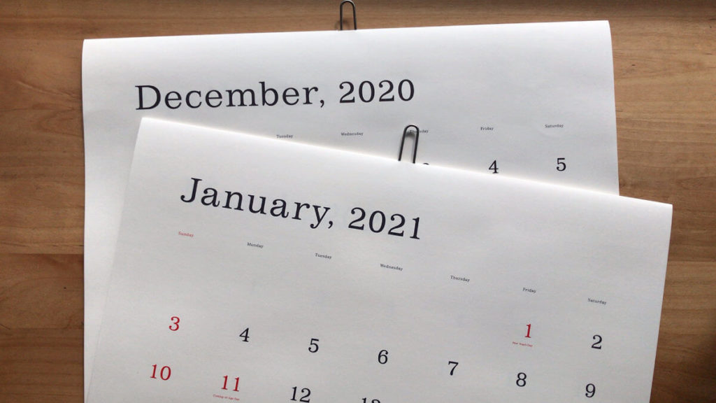 2021年葛西薫カレンダー