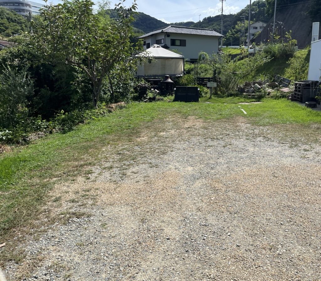 山の駅の駐車場の様子
